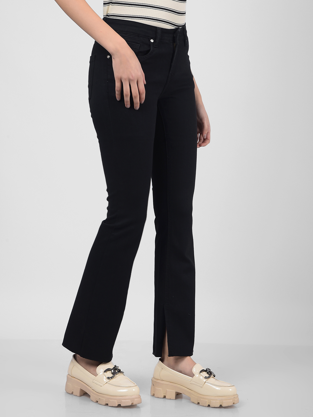 Numero Uno Women Solid Black Jeans